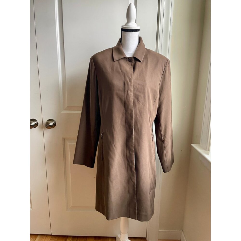 Jones New York Taupe Car Coat with Removable Liner - Size M